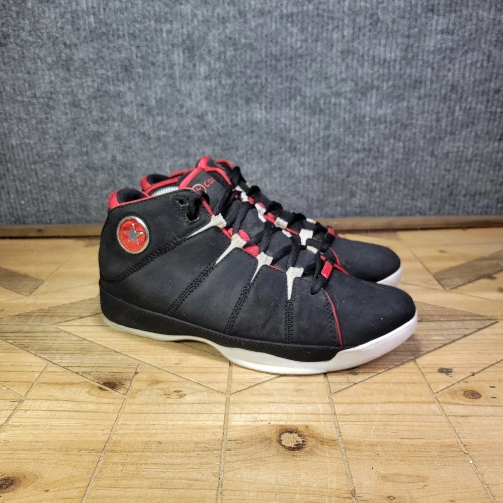 Converse Triple Deuce Wade Basketball Shoes Men's Size 9 Black Red All Star Y2K